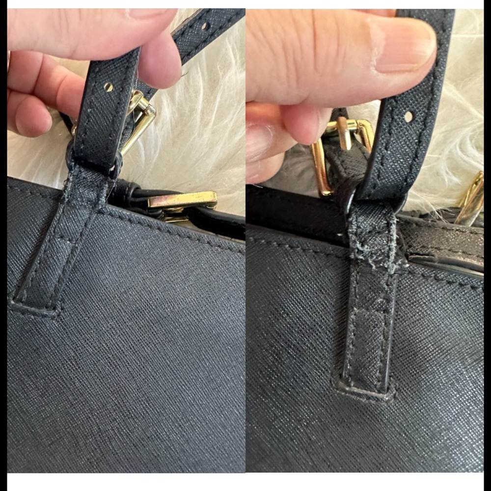 Tory Burch Black Saffiano Leather York Tote Bag Purse - Picture 9 of 12